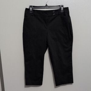 Ann Taylor Petite Black Tailored Capri Pants